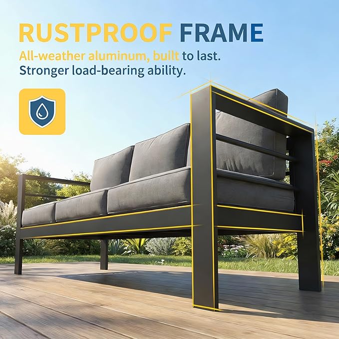 Solaste Aluminum Patio Furniture Set - Image 4