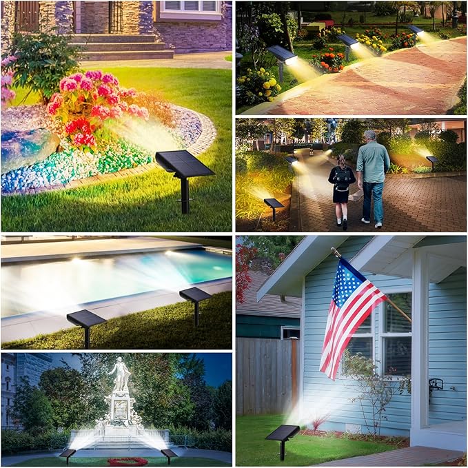 Solar Lights Outdoor, 5 Working Modes Solar Powered Spotlights - Image 7