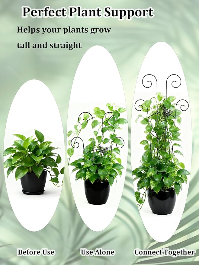 2 Pcs Tall Trellis for Potted Plants, Plant Pothos Climber Support for Monstera - Image 4
