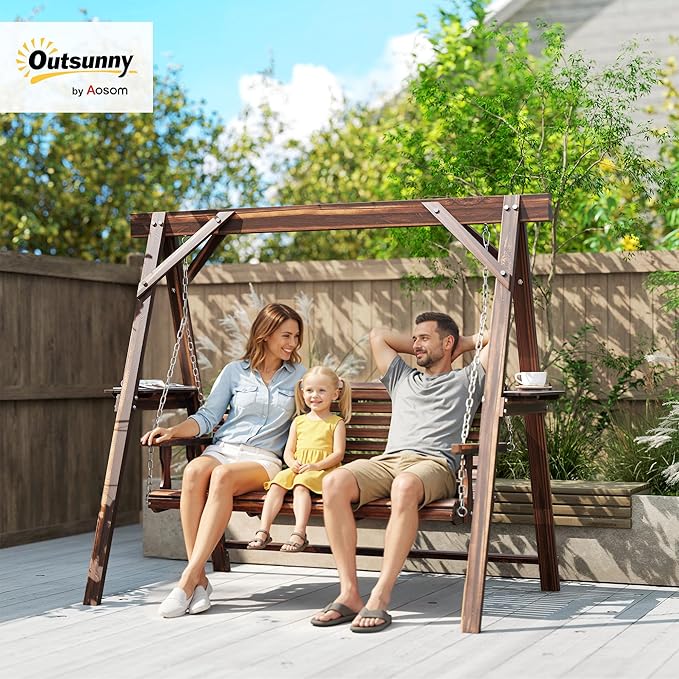 Outsunny 3 Seat Porch Swing - Image 2