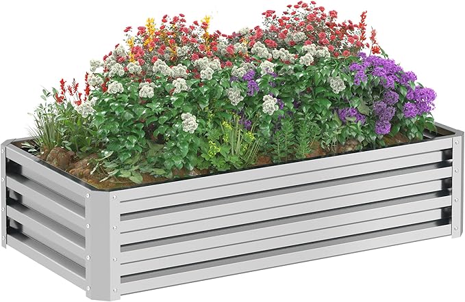 Outsunny Galvanized Raised Garden Bed, by Outsunny