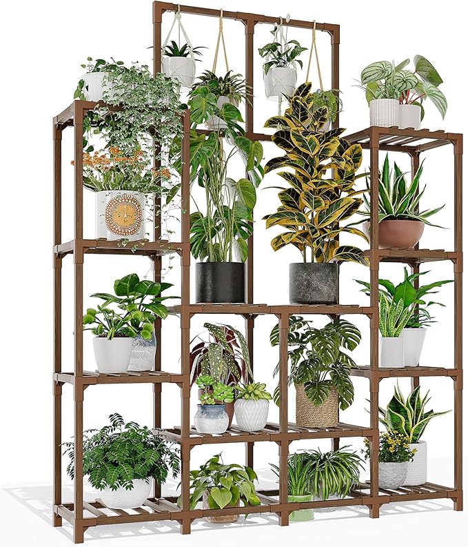 Plant Stand Indoor Outdoor 63" Tall Plant Shelf by Gentingbro