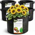 5 Pack 10 Gallon Thickened Grow Bags, Aeration Nonwoven Fabric Planting Bags by Unknown