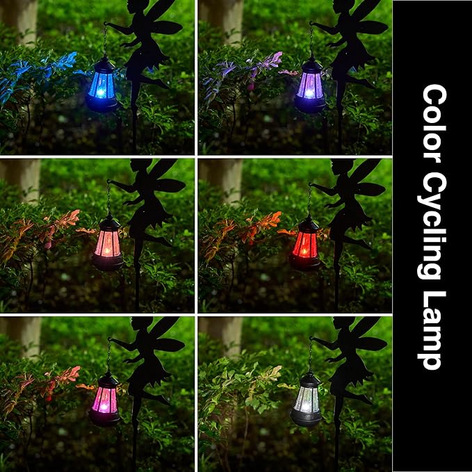 Solar Fairy Garden Decorations Solar Lighting 1 Pair – Outdoor Color-Changing - Image 3