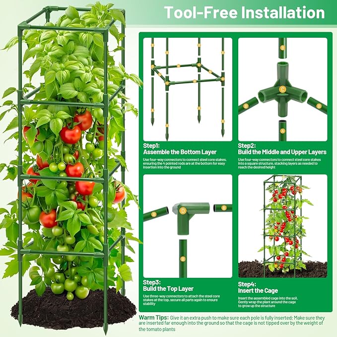 Legigo 4 Pack Square Tomato Cages - Image 5