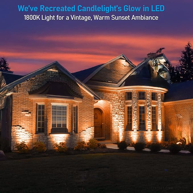 LEONLITE 12W/7.3W/3.7W Dimmable 5CCT LED Low Voltage Landscape Lights, Wall - Image 2