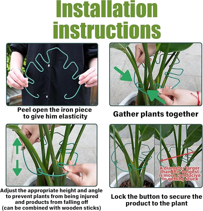 5PCS Monstera Plant Stem Support 7.3*6.25IN Adjustable Holder - Image 5