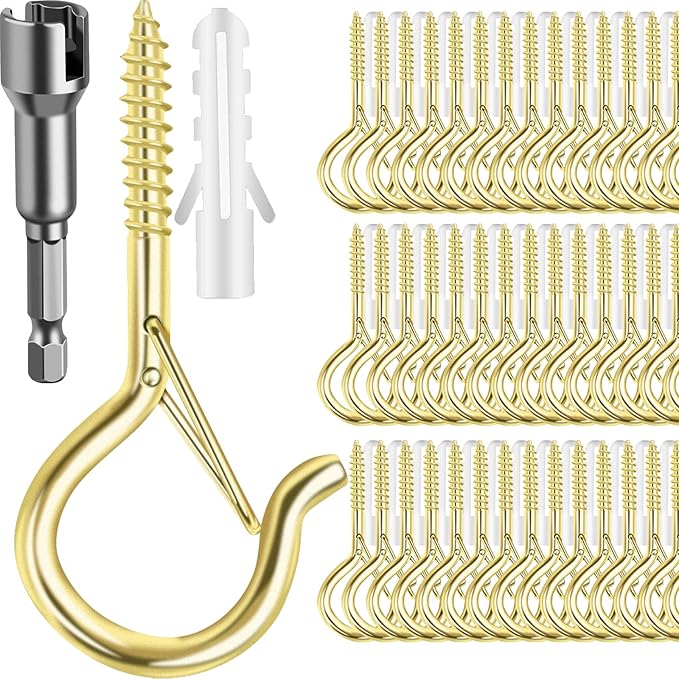 96 PCS Q-Hanger Hooks, Screw Hooks by FSAH