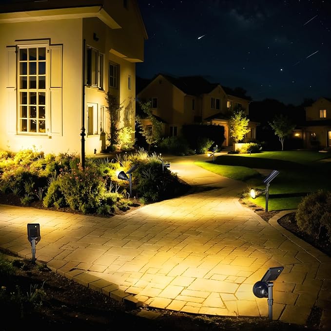 ROSHWEY Outdoor Solar Lights, 600LM Solar Garden Lights Waterproof Solar Spot - Image 2