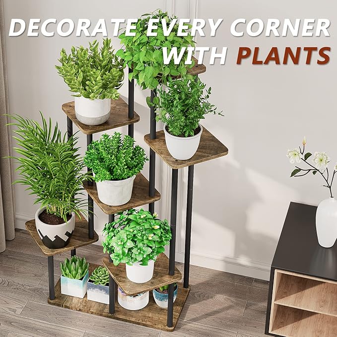 AZERPIAN Plant Stand 7 Tier Indoor Metal Flower Shelf - Image 6