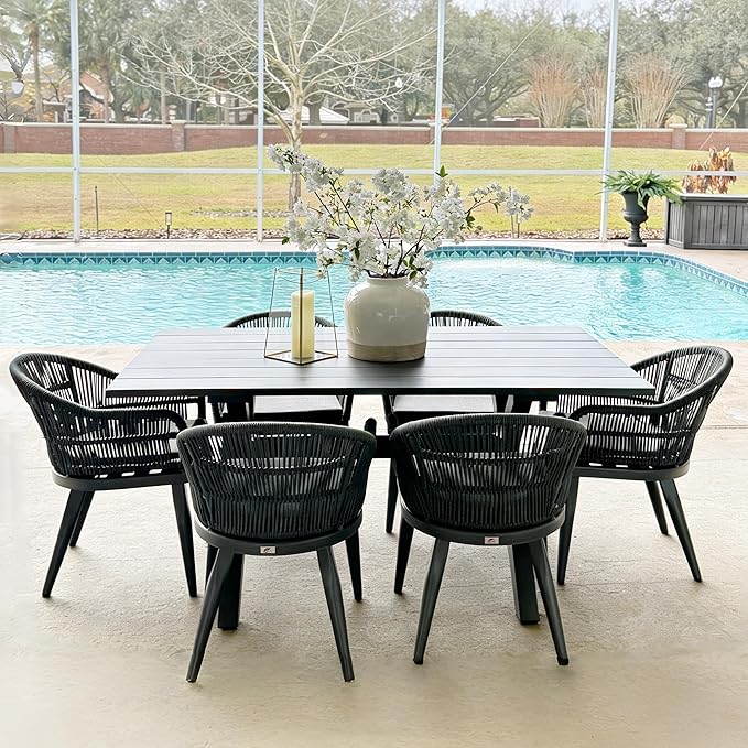 PURPLE LEAF 7 Pieces Patio Dining Set by PURPLELEAF