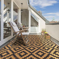 SAND MINE Waterproof Outdoor Rug 4x6 ft, Plastic Straw Area Rug, Large Floor Mat by SANDMIND