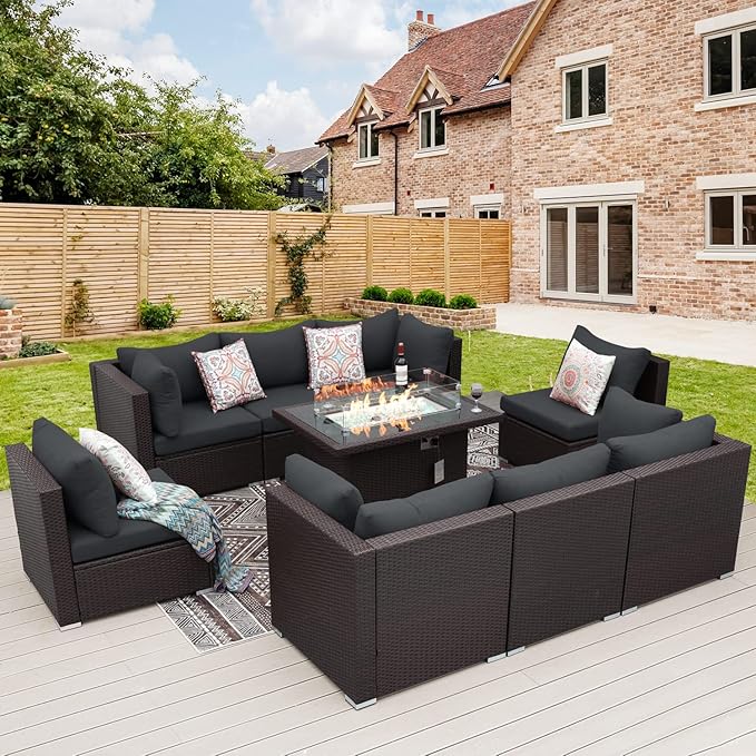 NICESOUL 9pcs Patio Furniture Set by NICESOUL