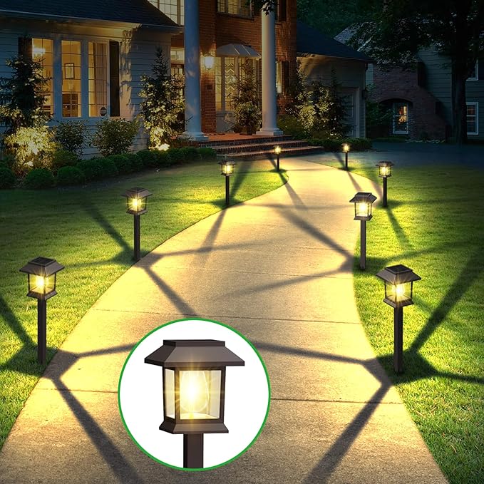 Solar Outdoor Lights, 12 Pack Solar Pathway Lights Waterproof, Landscape - Image 4