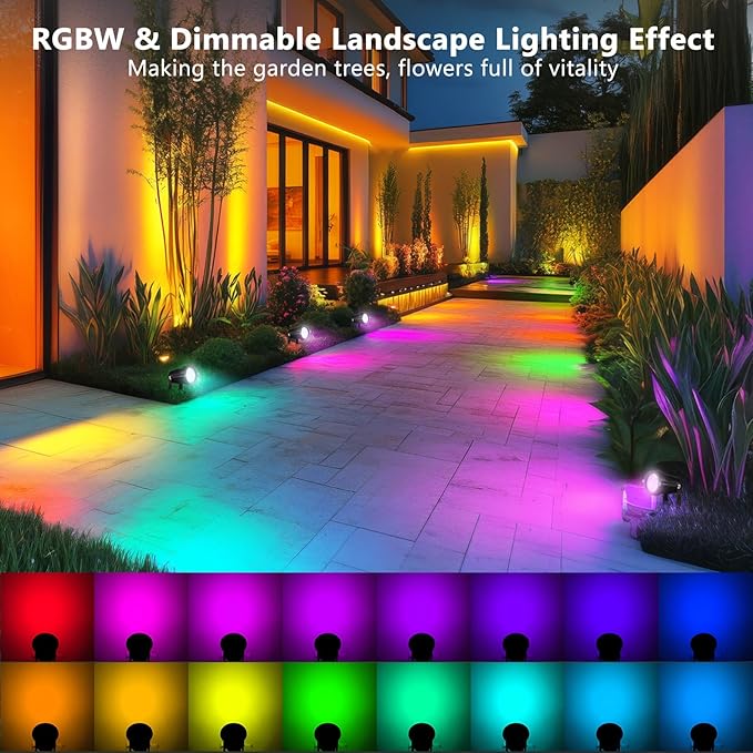 OurLeeme Lawn Flood Light Stake, 2-in-1 Waterproof Outdoor Remote controlle - Image 9