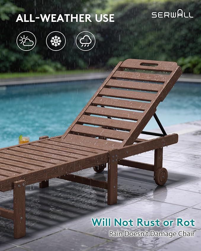 SERWALL Outdoor Chaise Lounge Set of 2 - Image 6