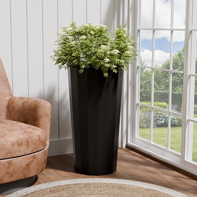 23.6" Tall Outdoor Planters Set of 2, Large Planters - Image 8