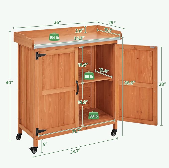 Yaheetech Garden Potting Bench Table - Image 4