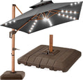 Best Choice Products 10ft Square Cantilever Patio Umbrella w/Base Included by BestChoiceProducts