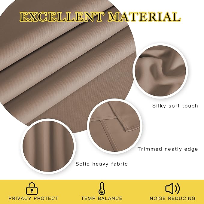 NICETOWN Patio Blind Blackout Curtain Panels - Image 3