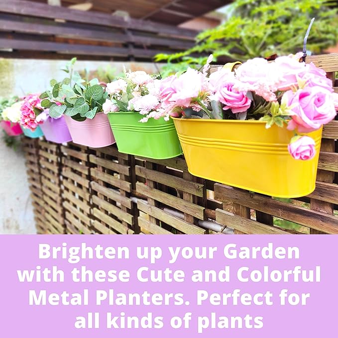 LaLaGreen Rail Planter Outdoor Plants Small and Cute Metal Iron Strawberry - Image 3