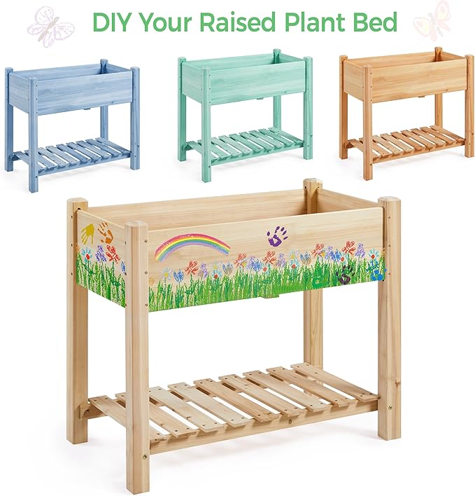 Yaheetech 34x18x30in Horticulture Raised Garden Bed 2pcs Planter Box - Image 9