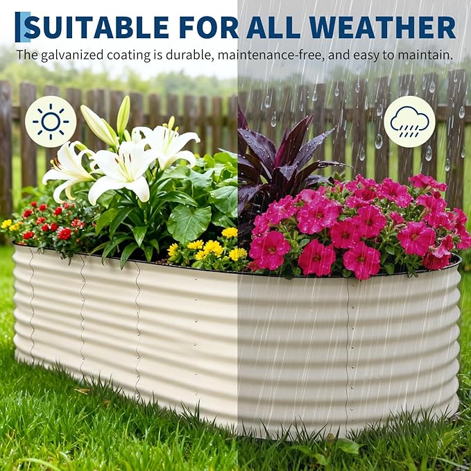 Garvee Galvanized Raised Garden Bed Outdoor, Rust-Resistant Raised Garden Beds - Image 8