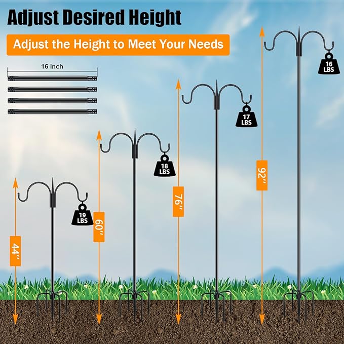 FEED GARDEN Adjustable Double Shepherds Hook - Image 3