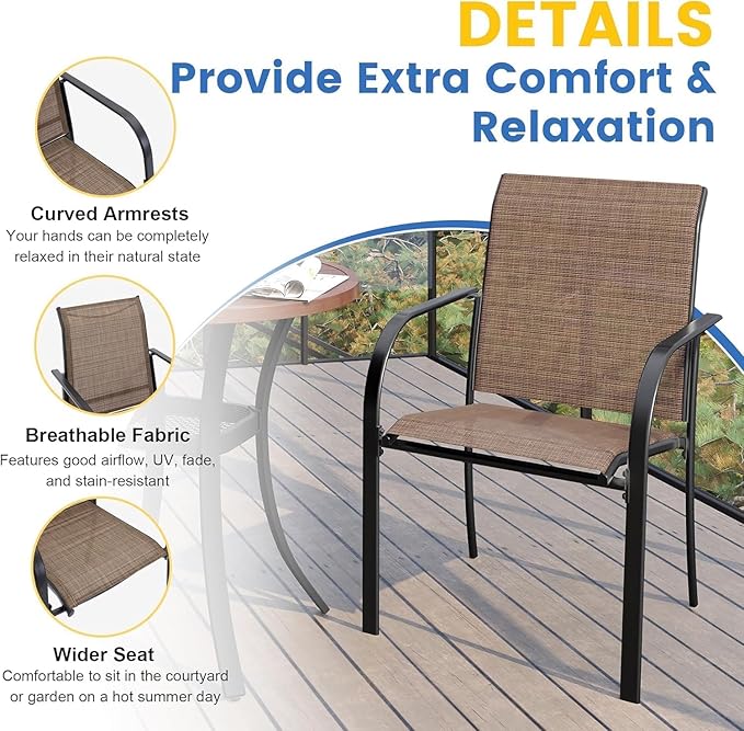 VICLLAX 5 Pieces Patio Dining Set - Image 2