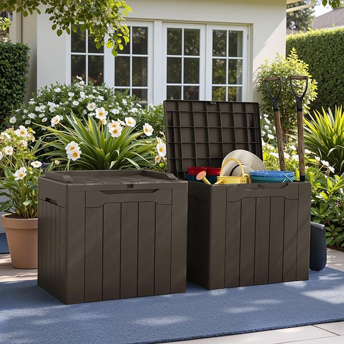 Greesum 31 Gallon Deck Box for Outside, All Weather Outdoor Storage Boxes for - Image 3