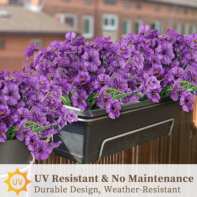24 Purple Bundles Artificial Flowers - Image 5