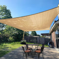 SUNLAX Sun Shade Sail 11' x 14' Sand Rectangle Canopy Sail Shade Cover UV Block by SUNLAX