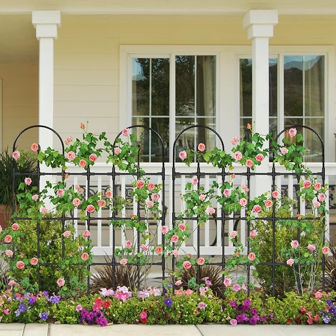 2 Pack Trellis for Climbing Plants Outdoor, 47.2" H Garden Trellis, Rustproof - Image 2