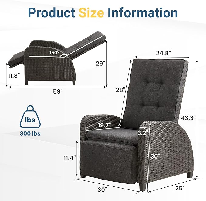 Green4ever Outdoor Patio Recliner - Image 2