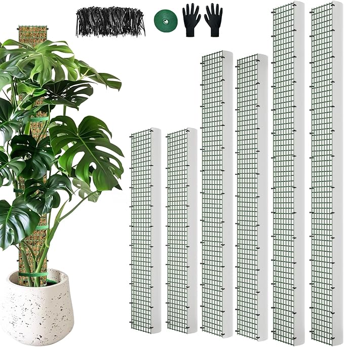 60"/40"/24" Metal Moss Pole, D Shape Sphagnum Moss Pole, Moss Poles by HOLANHING