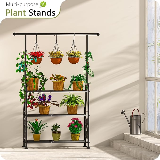 GIOTORENT Plant Stand Indoor, 3-Tier Heavy Duty Metal Shelf - Image 2