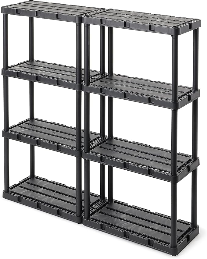 Gracious Living 4 Pack Light Duty Storage Shelves, Knect-A-Shelf 4-Shelf - Image 6