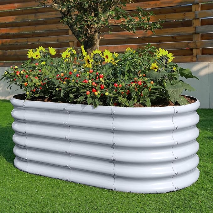 Land Guard 18“ Tall 4×2ft Galvanized Raised Garden Bed Kit, Galvanized Planter - Image 4