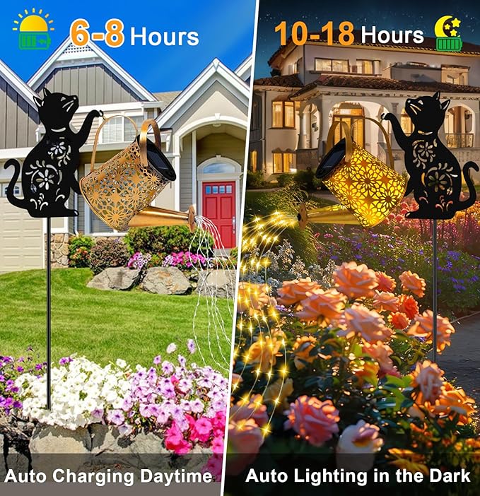 Solar Lights Outdoor Decorative, Watering Can - Image 4