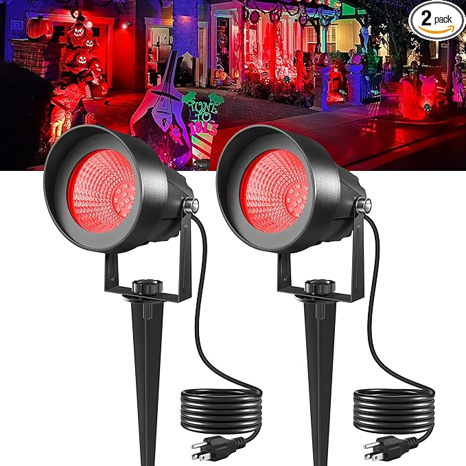 T-SUN Red Spotlight Outdoor, Waterproof LED Landscape Lighting by T-SUN