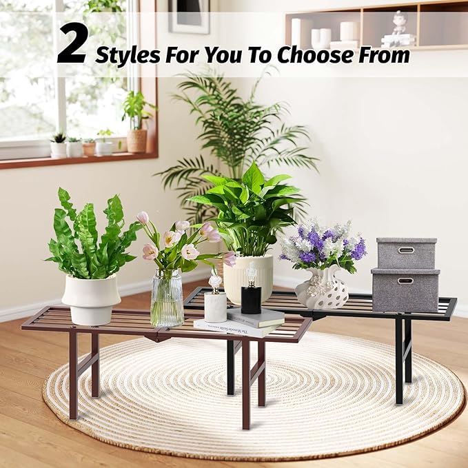 2 Pack Metal Plant Stand Outdoor Indoor, 1 Tier Folding Tiered Flower Plant - Image 8