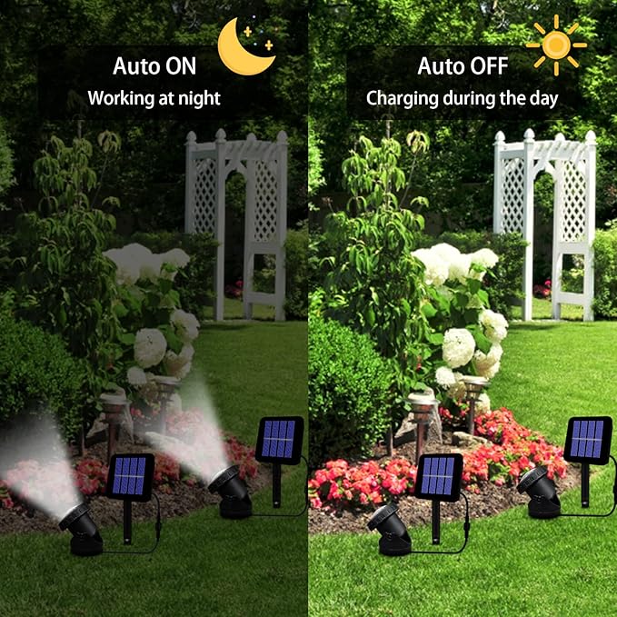 Solar Spot Lights Outdoor, LED Waterproof Pond Light Solar Spotlight Underwater - Image 3