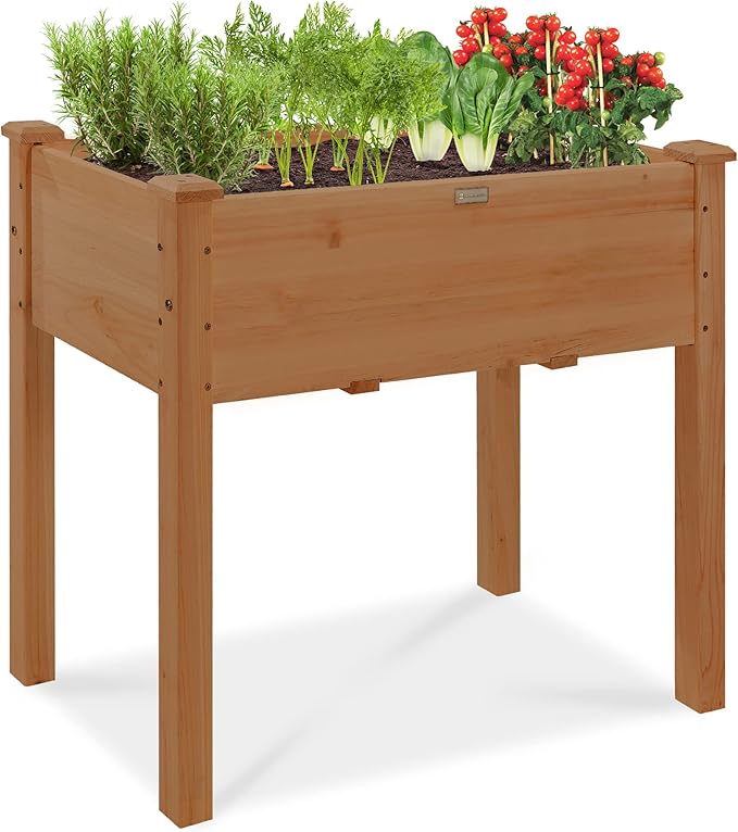 Best Choice Products 34x18x30in Raised Garden Bed, Elevated Wood Planter Box by BestChoiceProducts