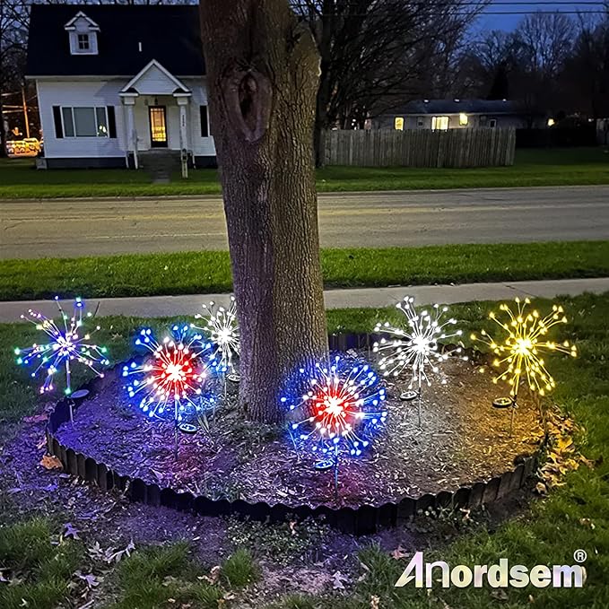 Anordsem Solar Garden Lights Outdoor: Bendable Copper Wire - Image 8