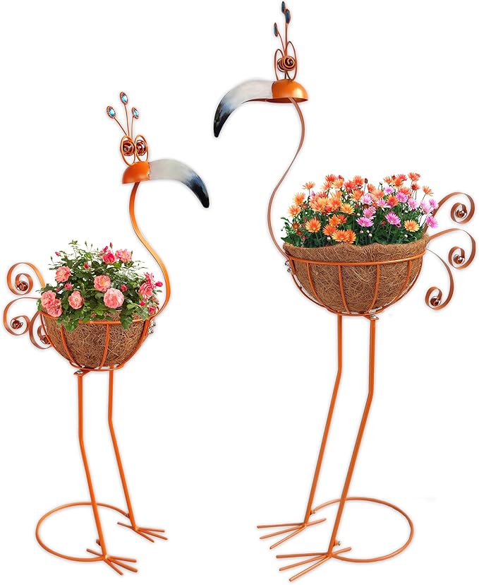 Metal Toucan Planter with Basket by COOZZYHOUR