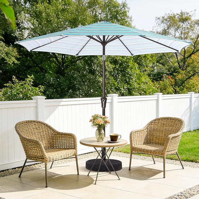 MEWAY 9ft Patio Umbrella Outdoor Table Umbrellas - Image 2