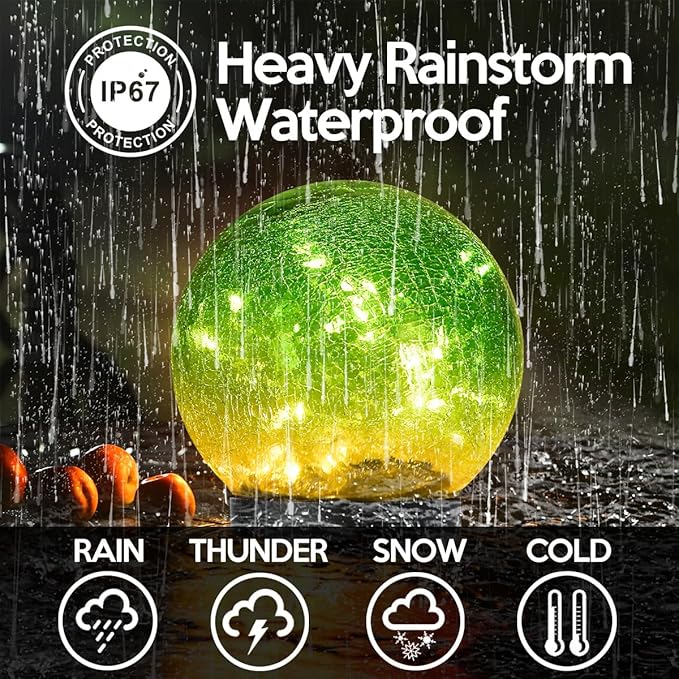 Outdoor Waterproof IP65 Solar Globe Lights, Led Solar Light Balls - Image 3