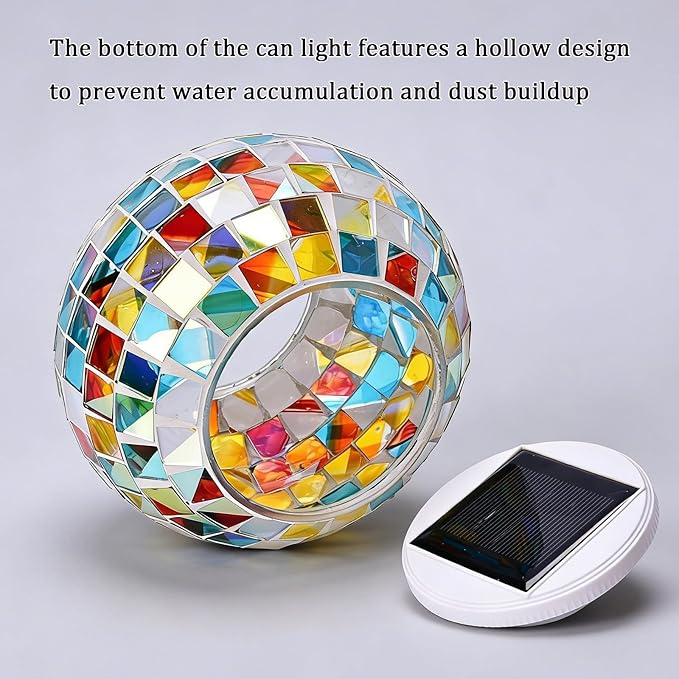 Aukora Color Changing Solar Powered Glass Ball Garden Lights, Table Lamps - Image 3