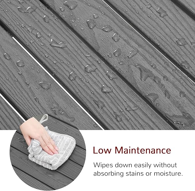 Stoog Outdoor Bench, 2-Person Outdoor Poly Lumber Backless Bench, Weatherproof - Image 7