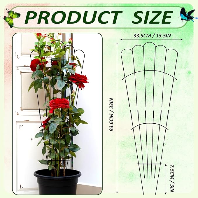 LEIFIDE 2 Pcs 33in Plant Trellis - Image 3